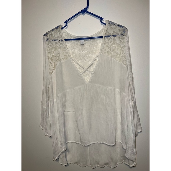 Forever 21 Tops - Womens 1X Forever 21+ white dressy shirt